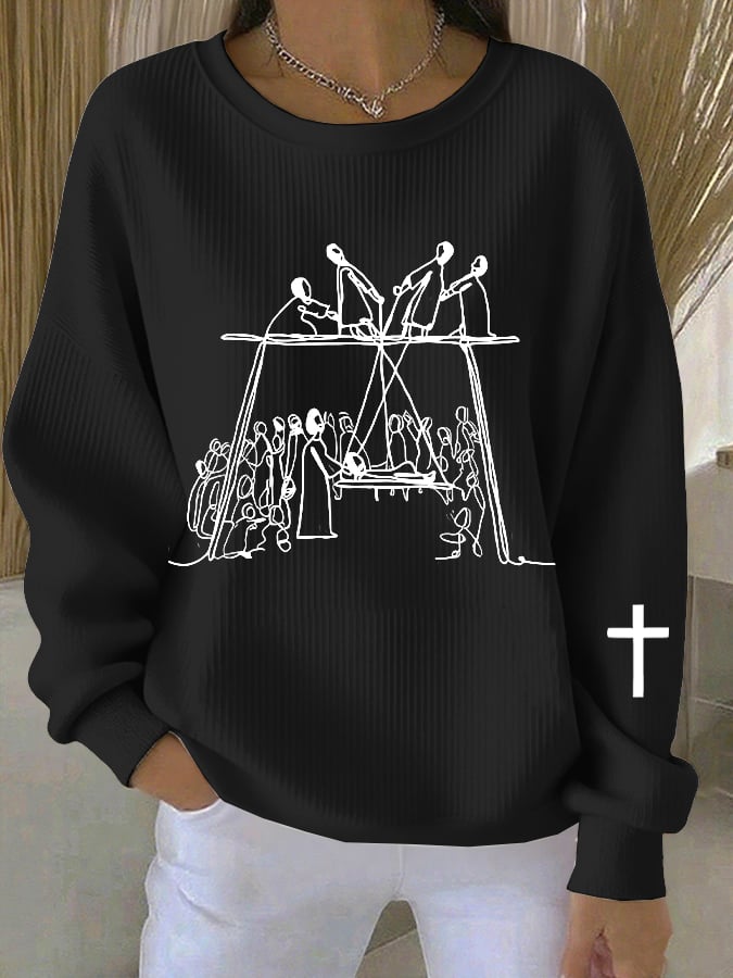 Women's Faith Art Print Sweatshirt