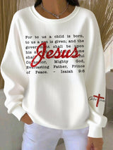 Women's Christmas Faith   Print Casual Sweatshirt