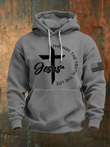 Men's Faith Print Knit Hoodie