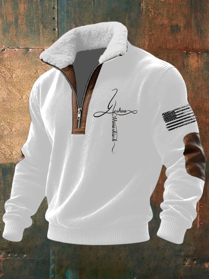 Men's Retro Faith Print Sweatshirt