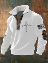 Men's Retro Faith Print Sweatshirt