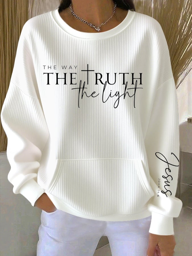 Women's Faith Printed Casual Sweatshirt