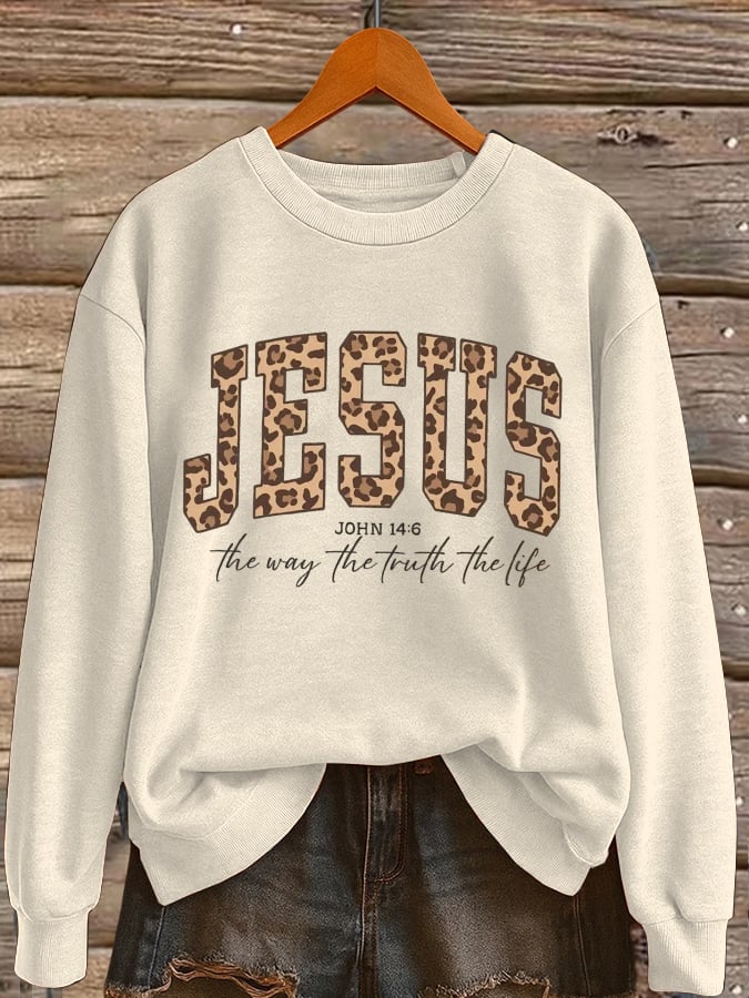 Women's Jesus The Way The Truth The Life Print Sweatshirt