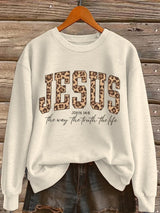 Women's Jesus The Way The Truth The Life Print Sweatshirt
