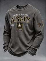 Men's U.S. Veterans Printed Waffle-Knit Top