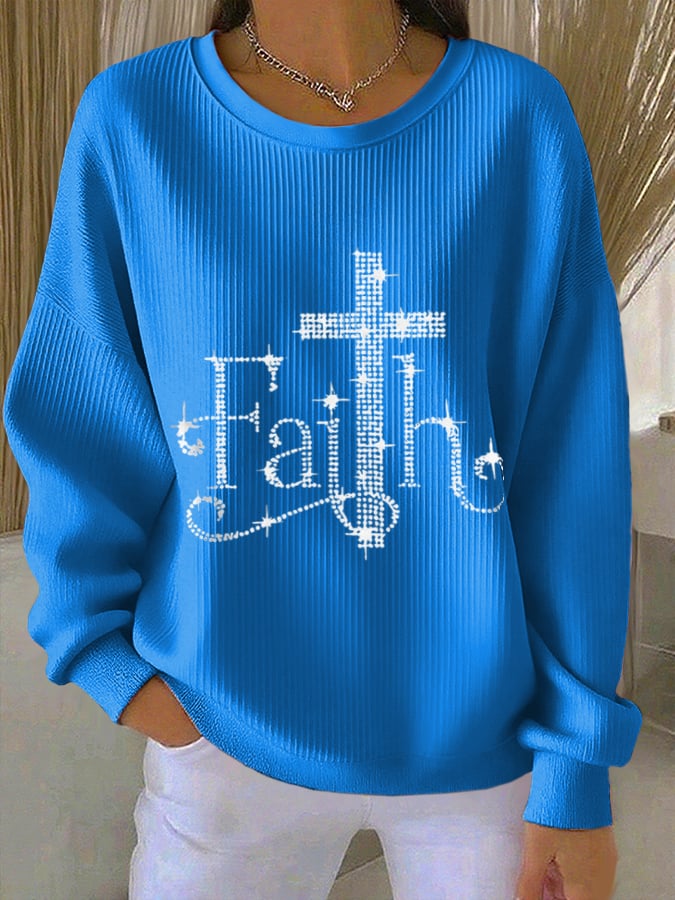 Women's Faith Printed Sweatshirt