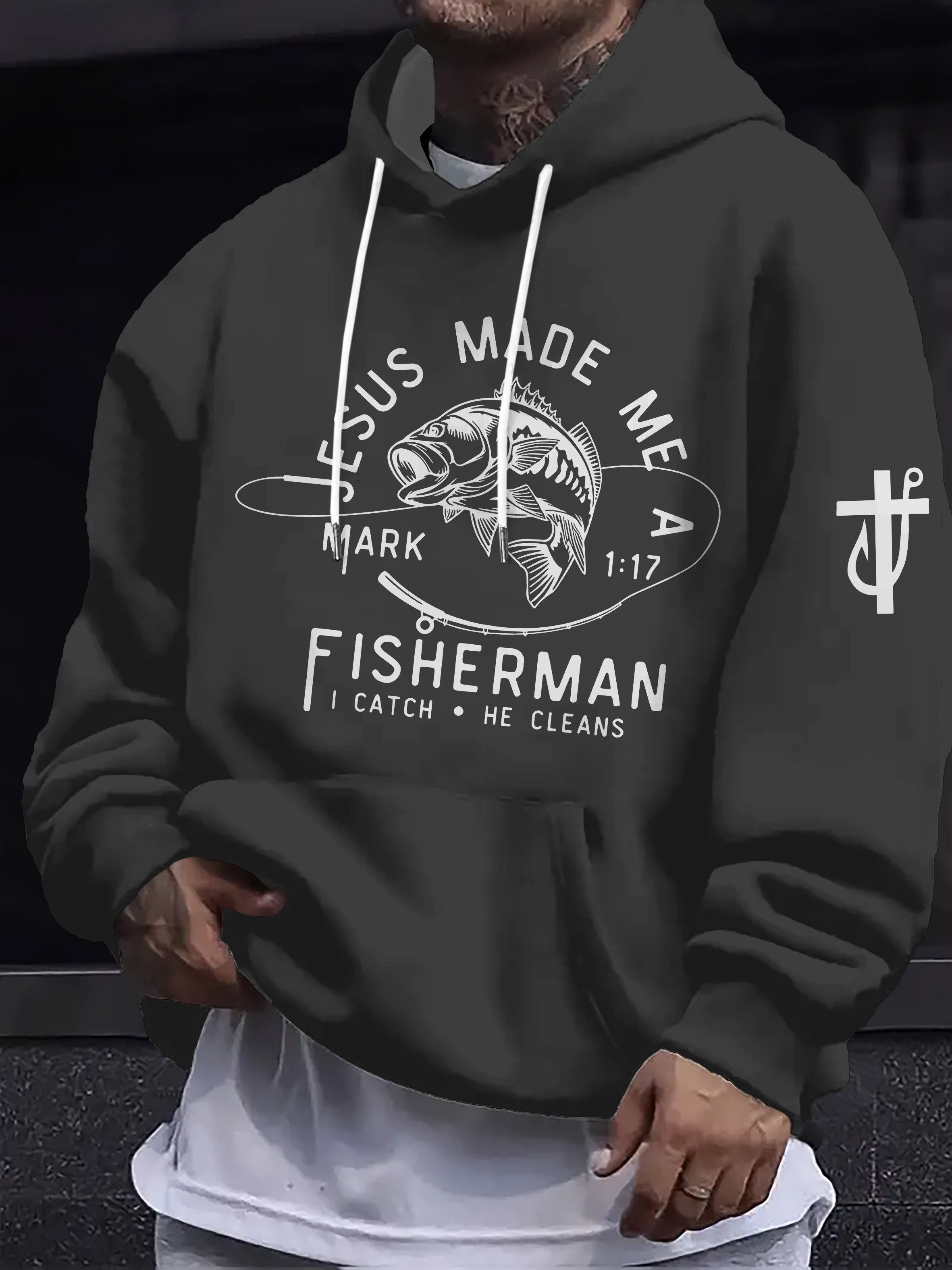 Men'S Retro Faith Print Sweatshirt