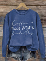 Women'S Casual Faith Print Sweatshirt