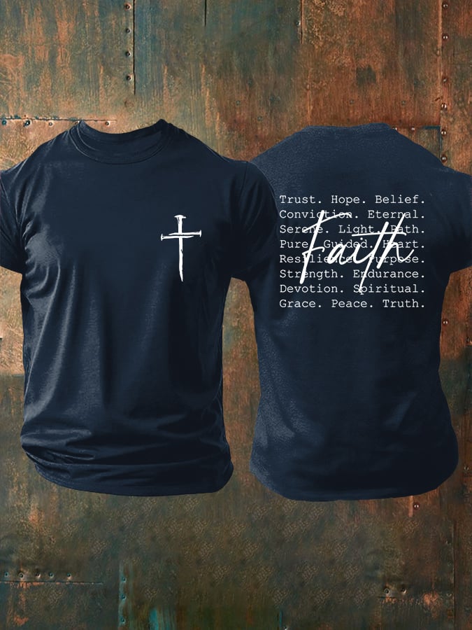 Men's casual faith T-shirt