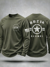 Men's Veteran Pride Dd-214 Printed Waffle Casual Top