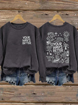 Women's Faith Printed Casual Sweatshirt