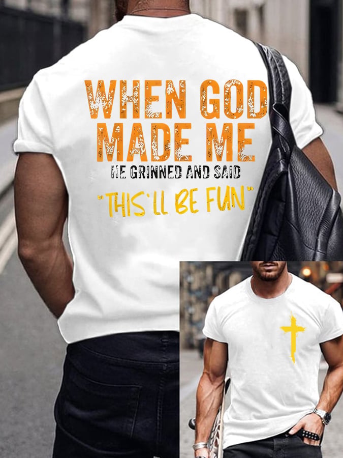 Men'S Casual Faith Short-Sleeved T-Shirt