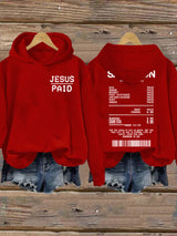 Women's Salvation Jesus Paid It All Faith  Printed Sweatshirt