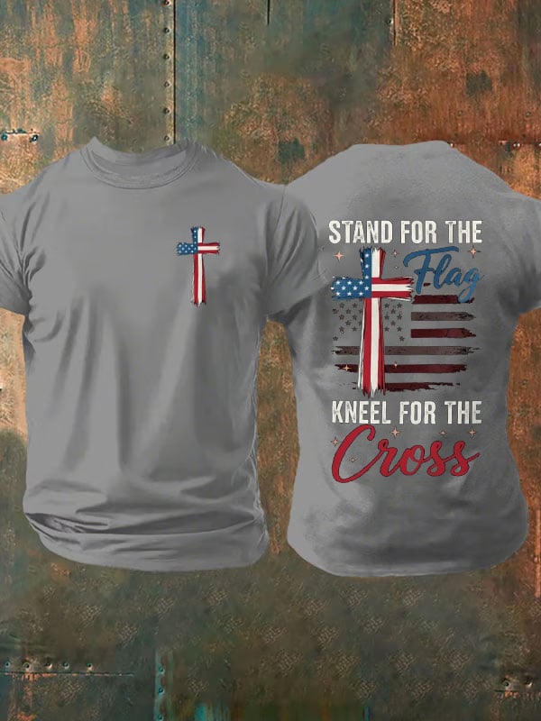 Men's Faith Cross Printed Casual T-shirt