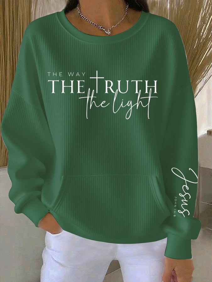 Women's Faith Printed Casual Sweatshirt