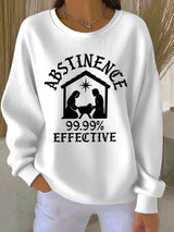Women's Abstinence 99.99% Effective Print Casual Sweatshirt