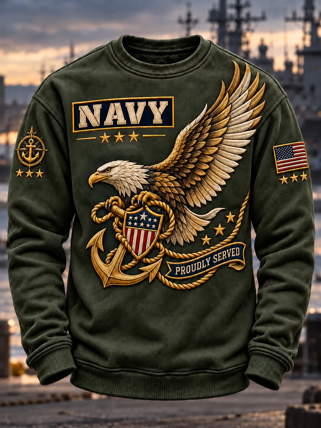 Men's U.S. Veterans Printed Sweatshirt