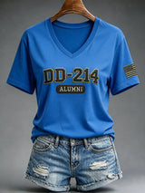 Women's Veteran Pride DD-214 Printed Casual T-Shirt