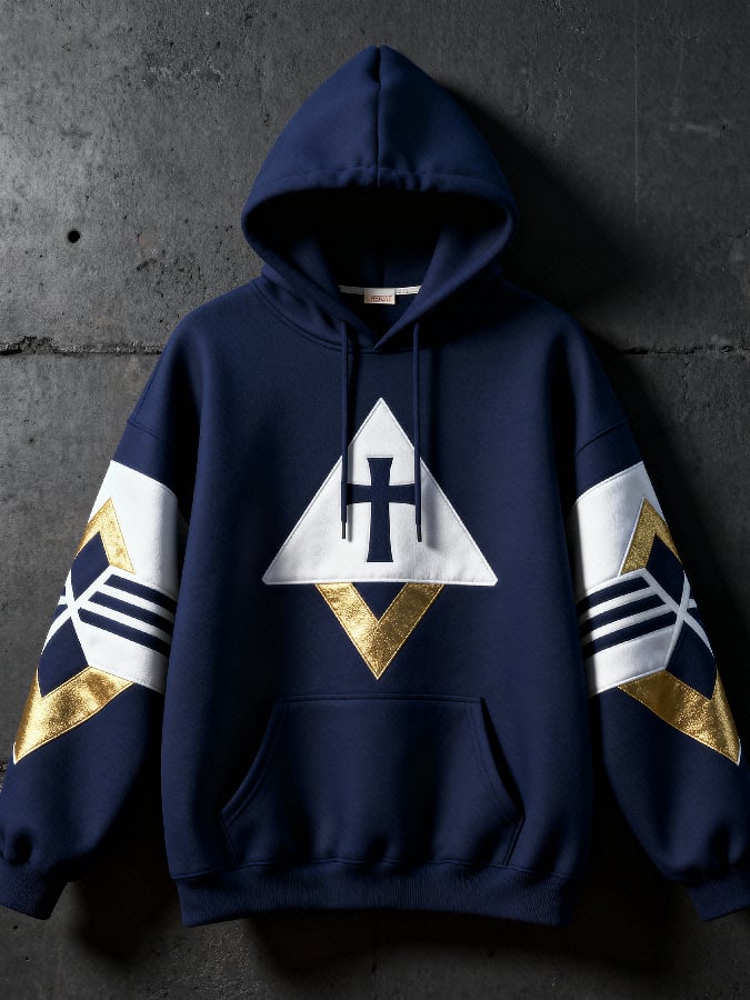 Men's casual modern geometric faith print sweatshirt