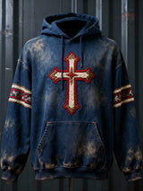 Men's casual faith print sweatshirt