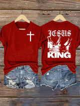 Women's  Jesus Is King Christian  T-Shirt