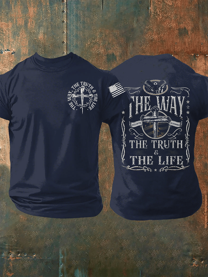 Men's The Truth THe Life The Way Short-sleeved T-shirt