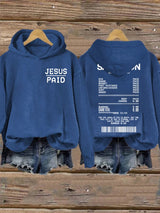 Women's Salvation Jesus Paid It All Faith  Printed Sweatshirt