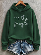 Retro We The People No Kings Print Hoodie