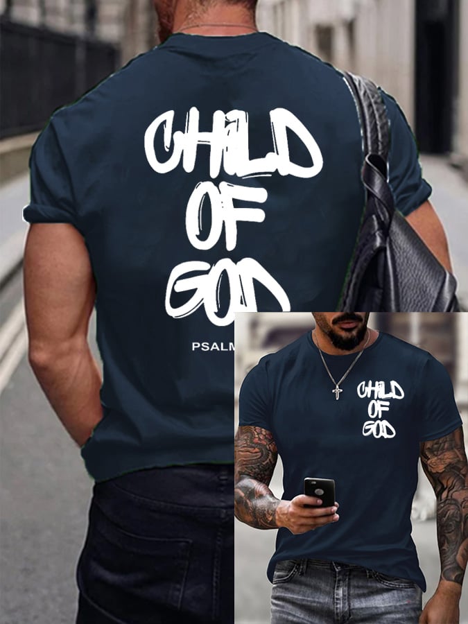 Men's Child of God  Printed Casual T-Shirt