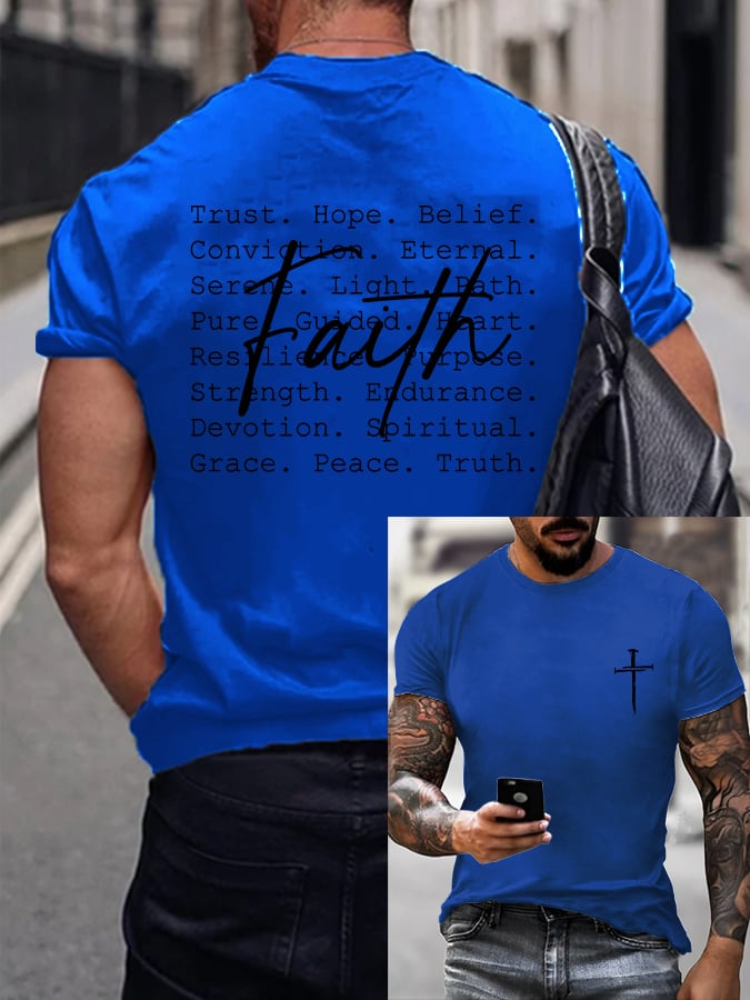 Men's casual faith T-shirt