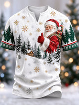 Men's Christmas Faux-Linen T-shirt