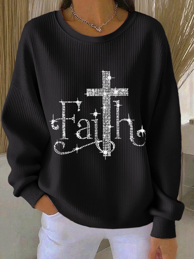 Women's Faith Printed Sweatshirt