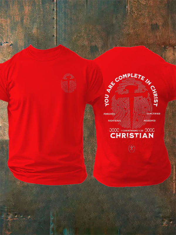 Men's  You Are Complete In Christ Christian  T-Shirt