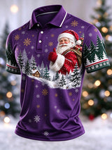 Men's Casual Christmas Short-Sleeve Polo Shirt