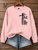 Women's I Am the Way, Truth, Life Faith Print Sweatshirt