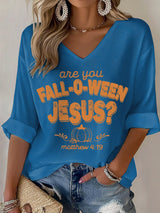 Women's Are You Fall-O-Ween Jesus Print T-shirt