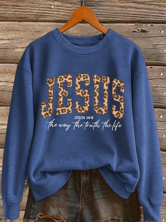 Women's Jesus The Way The Truth The Life Print Sweatshirt