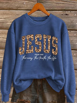 Women's Jesus The Way The Truth The Life Print Sweatshirt