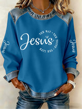 Women'S Jesus The Way The Truth The Life Print Sweatshirt