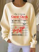 Women's  Jesus Paid It All Faith Print Sweatshirt